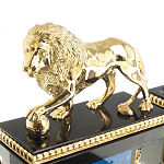 Настольный письменный набор из лазурита с декором в виде льва Golden Lion варинант исполнения - 4 | Loft Concept в Липецке