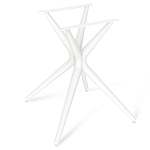 Стол обеденный с круглой столешницей из керамики на четырех белых ножках Sand Ceramics варинант исполнения - 5 | Loft Concept в Липецке