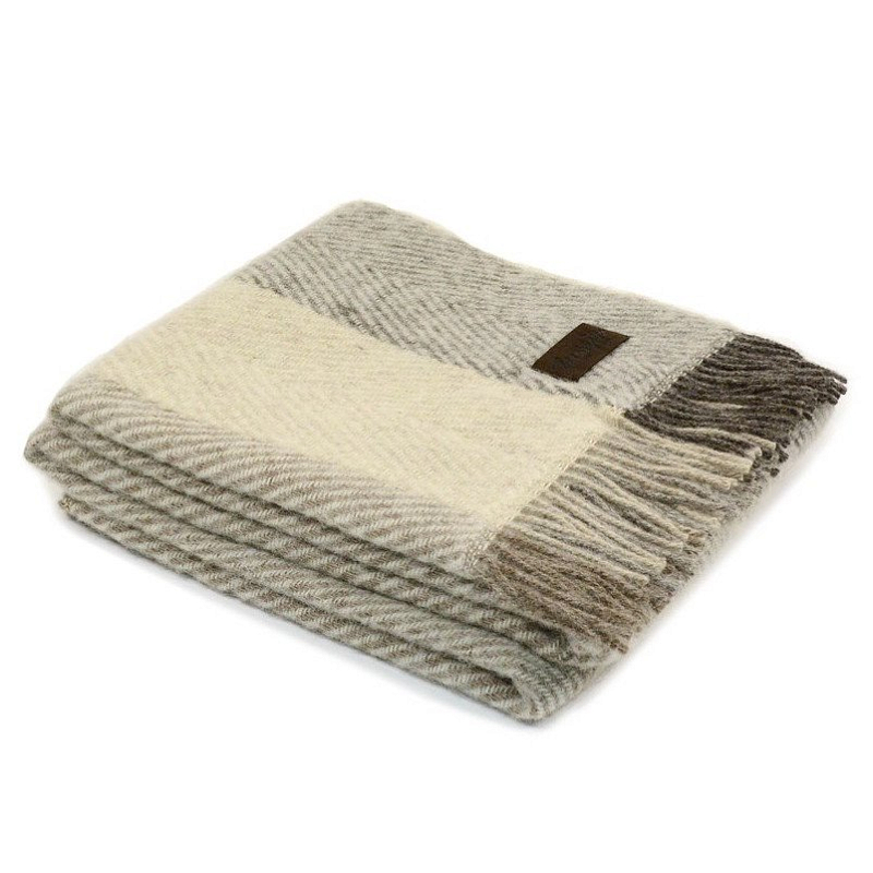 Плед VADSO SPINA 1001 Marzotto Бежево-серый в Липецке | Loft Concept 