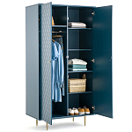 Шкаф двухдверный Scale Ornament Blue Wardrobe варинант исполнения - 6 | Loft Concept в Липецке