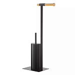 Держатель для туалетной бумаги с ершиком Black Bathroom Accessory варинант исполнения - 3 | Loft Concept в Липецке
