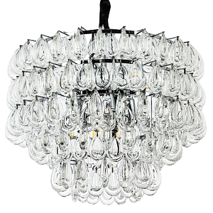 Люстра с хрустальными подвесками в виде капель Antoine Crystal Drops Chrome Chandelier 9