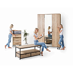 Комод с 3-мя ящиками в стиле лофт Urban Style Space варинант исполнения - 6 | Loft Concept в Липецке