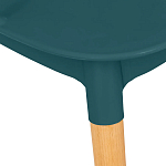 Пластиковый стул на ножках из массива бука Ferret Spiral Green варинант исполнения - 5 | Loft Concept в Липецке