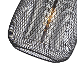 Подвесной светильник со стеклянным плафоном цилиндрической формы и металлической сеткой Metal Mesh Black варинант исполнения - 4 | Loft Concept в Липецке