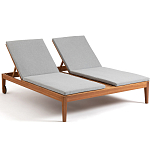 Шезлонг двухместный из эвкалипта Sunset варинант исполнения - 1 | Loft Concept в Липецке