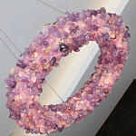 Люстра кргулая из фиолетового хрустального камня Purple Diamond варинант исполнения - 2 | Loft Concept в Липецке