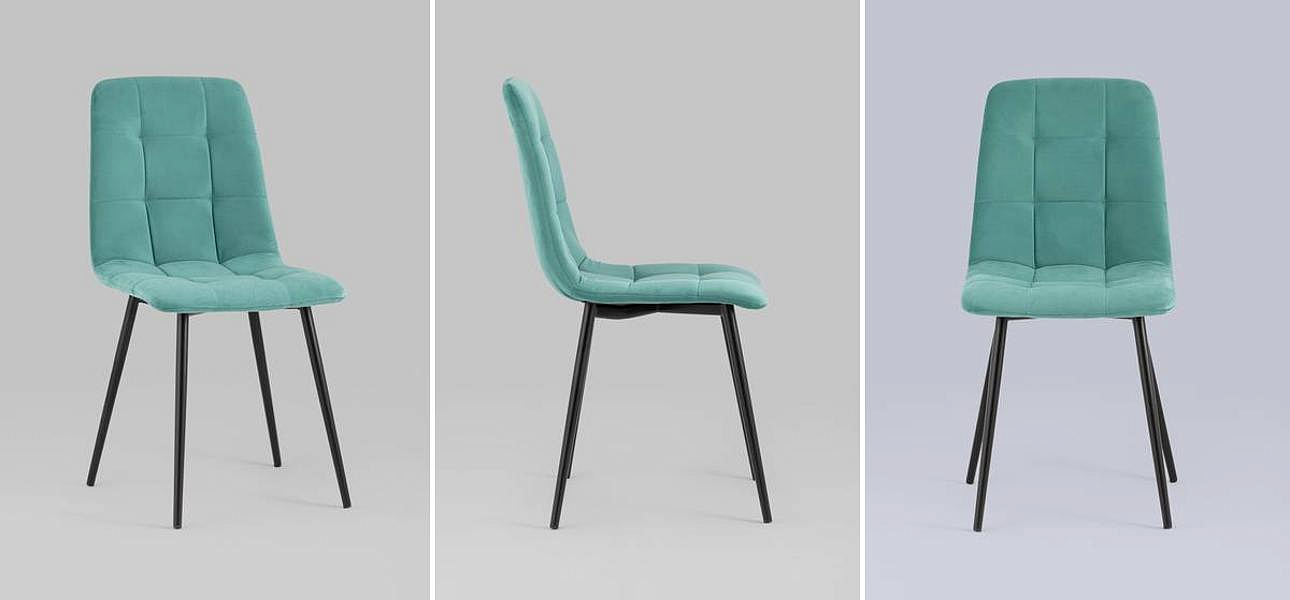 Стул NANCY S-2 Chair Бирюзовый Велюр Стул NANCY S-2 Chair Бирюзовый Велюр - Loft-Concept в Липецке