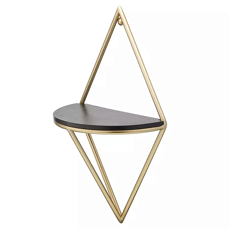 Полка фигурная Geometric Shapes Черный Латунь Полка фигурная Geometric Shapes Черный Латунь в Липецке | Loft Concept