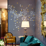 Обои ручная роспись Gingko Colourway SC-98 on Gun Metal dyed silk варинант исполнения - 2 | Loft Concept в Липецке