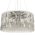 Круглая люстра с металлическими и хрустальными подвесками Bonnay Crystal Chrome Chandelier варинант исполнения - 5 | Loft Concept в Липецке