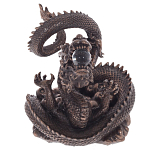 Декоративная статуэтка Дракон Fuzanglong Dragon Dark Bronze Statuette варинант исполнения - 2 | Loft Concept в Липецке