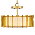 Потолочный светильник круглый с каркасом в форме треугольников и тканевым абажуром Brutal Light варинант исполнения - 1 | Loft Concept в Липецке