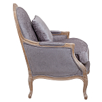 Кресло Ava Classical Armchair brown and grey velour варинант исполнения - 2 | Loft Concept в Липецке