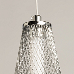 Люстра круглая каскадня с 5-ю плафонами из металлической сетки Mesh Lampshade Lighting варинант исполнения - 9 | Loft Concept в Липецке