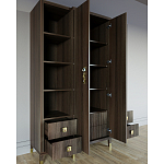 Большой шкаф с витриной Elsa Dreams Walnut варинант исполнения - 3 | Loft Concept в Липецке