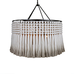 Люстра серая плетеная с кисточками Boho Tassel Chandelier варинант исполнения - 1 | Loft Concept в Липецке