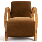 Кресло с круглыми деревянными подлокотниками Modesto Chair варинант исполнения - 2 | Loft Concept в Липецке