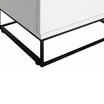 Шкаф-витрина белая с полками и стеклянной дверью Strict Lines варинант исполнения - 5 | Loft Concept в Липецке