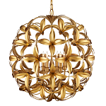 Люстра в форме шара из золотых лепестков Hanging Flowers варинант исполнения - 1 | Loft Concept в Липецке