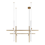 Люстра с 6-ю цилиндрическими плафонами на тонких тросах Trumpet tube варинант исполнения - 6 | Loft Concept в Липецке