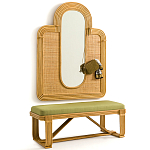 Скамья из ротанга с подушкой Mattia Rattan Bench варинант исполнения - 5 | Loft Concept в Липецке