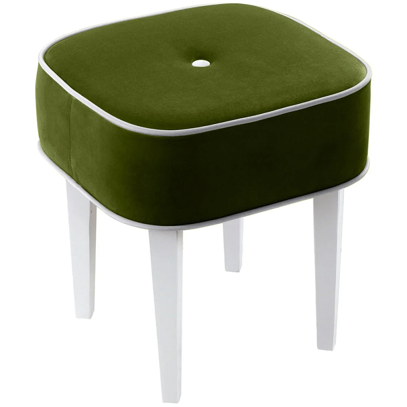 Квадратный мягкий пуф на белых ножках Winton Pouf Square Мульти Квадратный мягкий пуф на белых ножках Winton Pouf Square Мульти в Липецке | Loft Concept