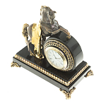 Часы настольные бронзовые с декором в виде коня Horse Stone Clock варинант исполнения - 6 | Loft Concept в Липецке