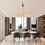 Люстра подвесная в форме веера из металла золотого цвета Gold Solace  варинант исполнения - 2 | Loft Concept в Липецке