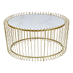 Журнальный столик с столешницей из мрамора на металлическом основании Table Vertical Planes варинант исполнения - 1 | Loft Concept в Липецке