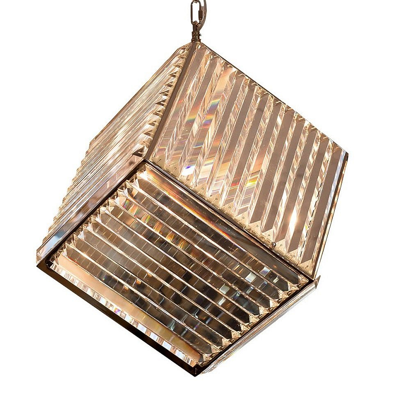 Люстра Cube Jalousie Pendant Глянцевое золото Черный Прозрачный Люстра Cube Jalousie Pendant Глянцевое золото Черный Прозрачный в Липецке | Loft Concept