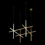 Люстра с 6-ю цилиндрическими плафонами на тонких тросах Trumpet tube варинант исполнения - 5 | Loft Concept в Липецке