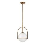 Подвесной светильник с белым плафоном в форме шара в арочной подвеске Hinkley варинант исполнения - 12 | Loft Concept в Липецке