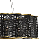 Люстра овальная в сочетании черного и золотого цвета Mesh Lighting варинант исполнения - 1 | Loft Concept в Липецке