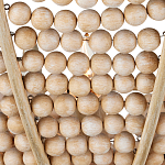 Люстра из деревянных бусин с подвесками в виде капель Wooden Beads варинант исполнения - 4 | Loft Concept в Липецке