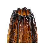 Ваза стеклянная янтарного цвета с текстурированным силуэтом Carambola варинант исполнения - 2 | Loft Concept в Липецке