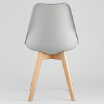 Стул с основой из пластика и мягким сиденьем Arvika Grey варинант исполнения - 5 | Loft Concept в Липецке