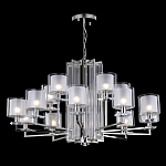 Люстра многоярусная с 15-ю цилиндрическими плафонами из стекла Laurent варинант исполнения - 2 | Loft Concept в Липецке