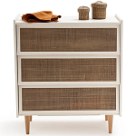 Комод с 3-мя ящиками из ротанга Blais Cream Wicker Furniture варинант исполнения - 3 | Loft Concept в Липецке