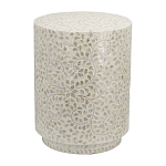 Приставной столик с рисунком из раковин устриц Bone Inlay варинант исполнения - 1 | Loft Concept в Липецке