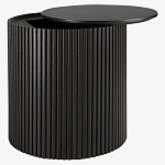 Черный приставной стол с местом для хранения Smart Textured Table варинант исполнения - 1 | Loft Concept в Липецке