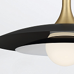 Подвесной светильник с плафоном в форме плоского купола и белой шарообразной лампой Eurofase варинант исполнения - 3 | Loft Concept в Липецке