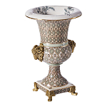 Ваза с овнами из фарфора с бронзовыми элементами Bronze Aries варинант исполнения - 2 | Loft Concept в Липецке