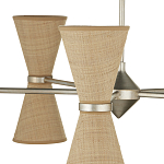 Люстра серебряного цвета с тканевыми абажурами Loft Rope Light варинант исполнения - 1 | Loft Concept в Липецке