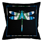 Подушка декоративная стрекоза сине-зеленая Ikat Pattern варинант исполнения - 1 | Loft Concept в Липецке