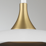 Подвесной светильник с плафоном в форме плоского купола и белой шарообразной лампой Eurofase варинант исполнения - 11 | Loft Concept в Липецке