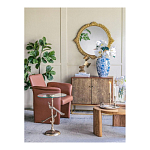 Столик с круглой стеклянной столешницей и корпусом в виде двух павлинов на ветке Table Two Peacocks варинант исполнения - 8 | Loft Concept в Липецке