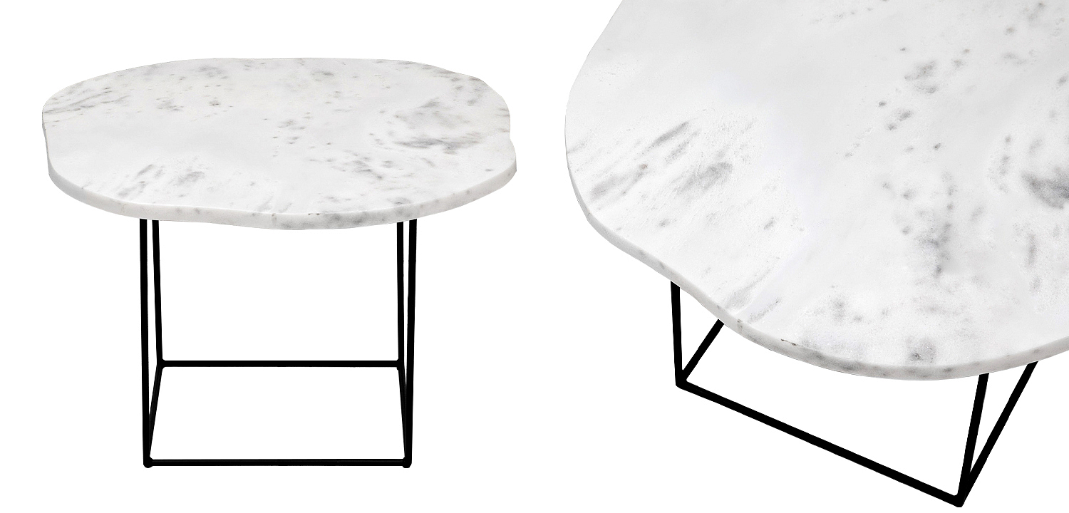 Кофейный стол с белой мраморной столешницей Gillespie Coffee Table White Кофейный стол с белой мраморной столешницей Gillespie Coffee Table White - Loft-Concept в Липецке