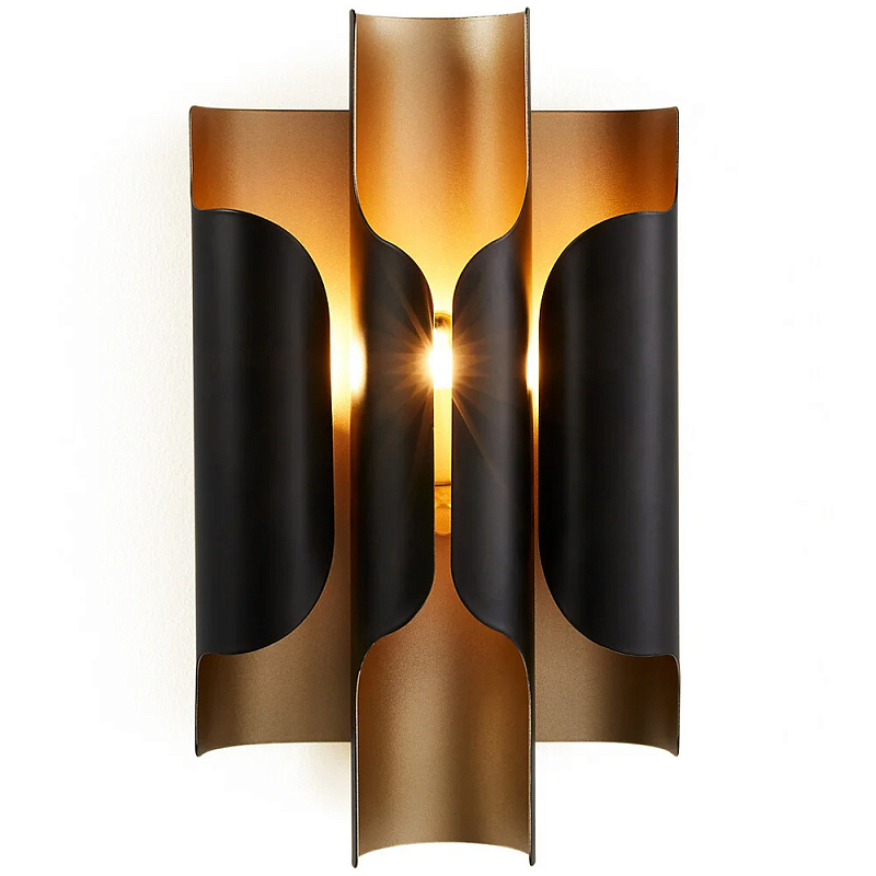 Бра из металла Dolton Wall Lamp Black Черный Латунь Бра из металла Dolton Wall Lamp Black Черный Латунь в Липецке | Loft Concept