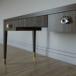 Письменный стол Elsa Dreams Walnut Шпон дерево с двумя ящиками варинант исполнения - 4 | Loft Concept в Липецке